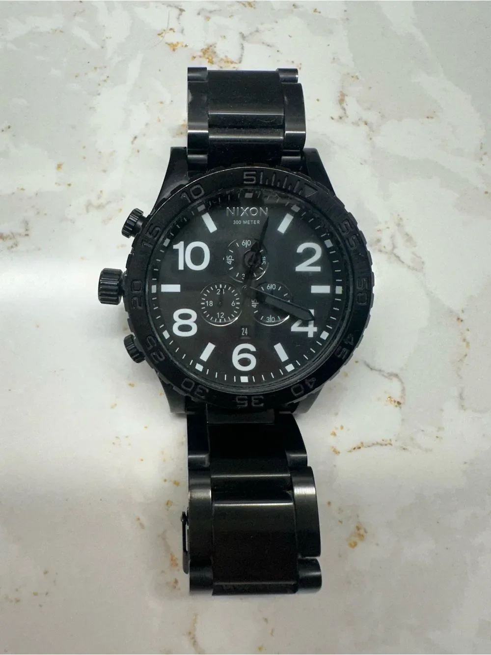 Nixon Black Stainless Chronograph Watch